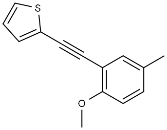 2-[2-(2-Methoxy-5-methylphenyl)ethynyl]thiophene Structure