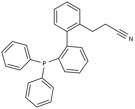 3-(2'-(diphenylphosphanyl)-[1,1'-biphenyl]-2-yl)propanenitrile Structure