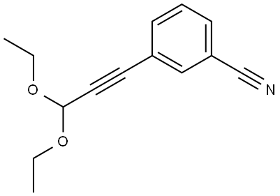 3-(3,3-Diethoxy-1-propyn-1-yl)benzonitrile Structure