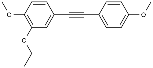 2-Ethoxy-1-methoxy-4-[2-(4-methoxyphenyl)ethynyl]benzene Structure