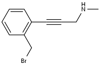 3-(2-(bromomethyl)phenyl)-N-methylprop-2-yn-1-amine Structure