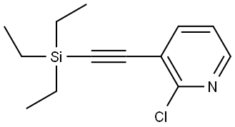 2-Chloro-3-[2-(triethylsilyl)ethynyl]pyridine Structure