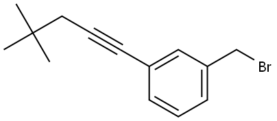 1-(bromomethyl)-3-(4,4-dimethylpent-1-yn-1-yl)benzene Structure