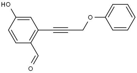 4-Hydroxy-2-(3-phenoxy-1-propyn-1-yl)benzaldehyde Structure