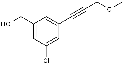 3-Chloro-5-(3-methoxy-1-propyn-1-yl)benzenemethanol Structure