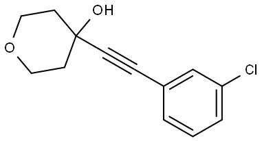 4-((3-chlorophenyl)ethynyl)tetrahydro-2H-pyran-4-ol Structure