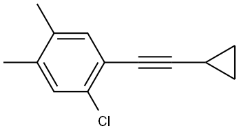 1-Chloro-2-(2-cyclopropylethynyl)-4,5-dimethylbenzene Structure