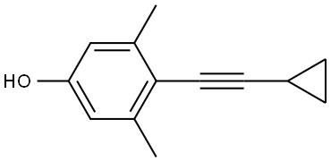 4-(2-Cyclopropylethynyl)-3,5-dimethylphenol Structure