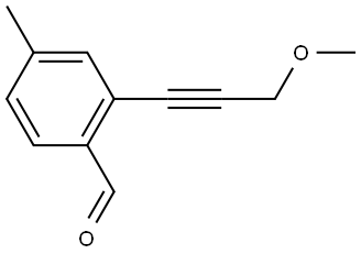 2-(3-Methoxy-1-propyn-1-yl)-4-methylbenzaldehyde Structure