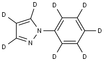 1-(phenyl-d5)-1H-pyrazole-3,4,5-d3 Structure