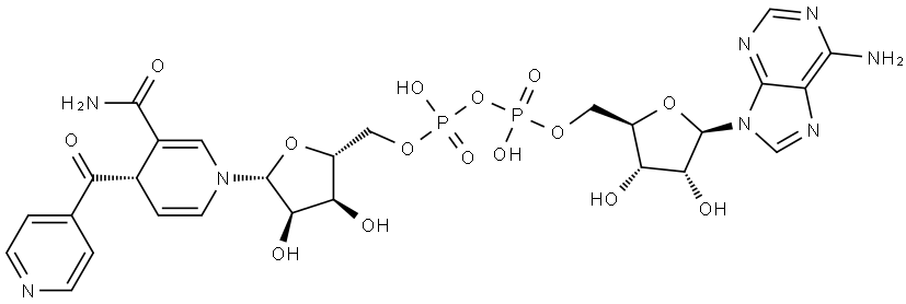 Adenosine 5'-(trihydrogen diphosphate), P'→5'-ester with (4S)-1,4-dihydro-4-(4-pyridinylcarbonyl)-1-β-D-ribofuranosyl-3-pyridinecarboxamide Structure