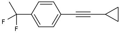 1-(2-Cyclopropylethynyl)-4-(1,1-difluoroethyl)benzene Structure