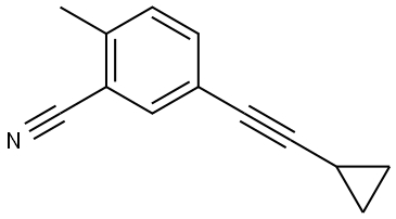 5-(2-Cyclopropylethynyl)-2-methylbenzonitrile Structure