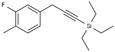 2-Fluoro-1-methyl-4-[3-(triethylsilyl)-2-propyn-1-yl]benzene Structure