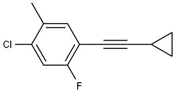 1-Chloro-4-(2-cyclopropylethynyl)-5-fluoro-2-methylbenzene Structure