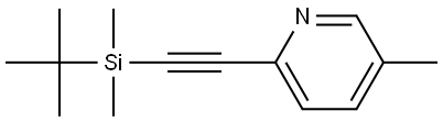 2-[2-[(1,1-Dimethylethyl)dimethylsilyl]ethynyl]-5-methylpyridine Structure