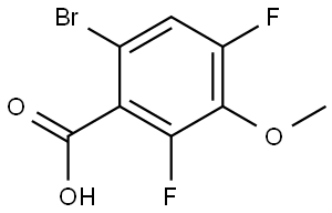 6-bromo-2,4-difluoro-3-methoxybenzoic acid Structure
