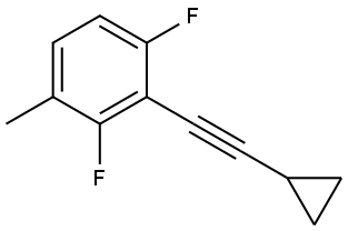 2-(2-Cyclopropylethynyl)-1,3-difluoro-4-methylbenzene Structure