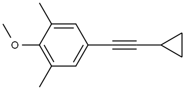 5-(2-Cyclopropylethynyl)-2-methoxy-1,3-dimethylbenzene Structure