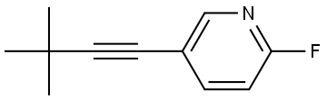 5-(3,3-Dimethyl-1-butyn-1-yl)-2-fluoropyridine Structure