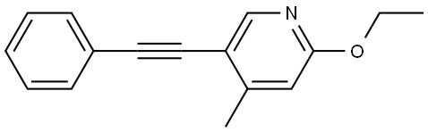 2-Ethoxy-4-methyl-5-(2-phenylethynyl)pyridine Structure