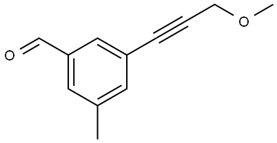 3-(3-Methoxy-1-propyn-1-yl)-5-methylbenzaldehyde Structure