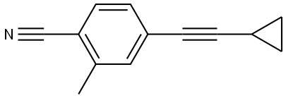 4-(2-Cyclopropylethynyl)-2-methylbenzonitrile Structure