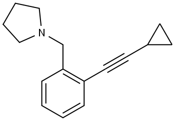 1-[[2-(2-Cyclopropylethynyl)phenyl]methyl]pyrrolidine Structure