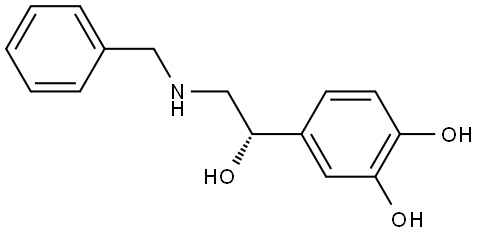 1,2-Benzenediol, 4-[(1S)-1-hydroxy-2-[(phenylmethyl)amino]ethyl]- Structure