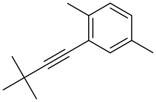 2-(3,3-Dimethyl-1-butyn-1-yl)-1,4-dimethylbenzene Structure