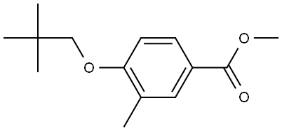 Benzoic acid, 4-(2,2-dimethylpropoxy)-3-methyl-, methyl ester Structure