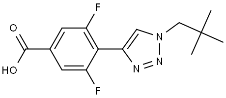 3,5-difluoro-4-(1-neopentyl-1H-1,2,3-triazol-4-yl)benzoic acid Structure