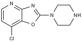 7-Chloro-2-(1-piperazinyl)oxazolo[4,5-b]pyridine 구조식 이미지
