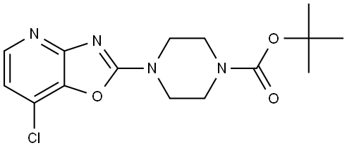 tert-butyl 4-(7-chlorooxazolo[4,5-b]pyridin-2-yl)piperazine-1-carboxylate Structure