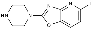5-iodo-2-(piperazin-1-yl)oxazolo[4,5-b]pyridine Structure