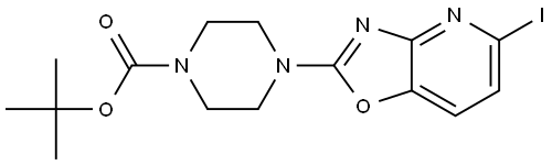 tert-butyl 4-(5-iodooxazolo[4,5-b]pyridin-2-yl)piperazine-1-carboxylate Structure