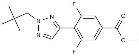 methyl 3,5-difluoro-4-(2-neopentyl-2H-1,2,3-triazol-4-yl)benzoate Structure