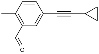 5-(2-Cyclopropylethynyl)-2-methylbenzaldehyde Structure