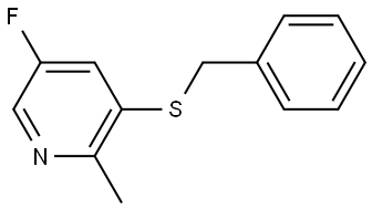 3-(benzylsulfanyl)-5-fluoro-2-methylpyridine Structure