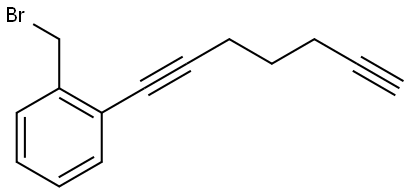 1-(bromomethyl)-2-(hepta-1,6-diyn-1-yl)benzene Structure