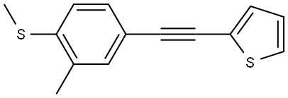 2-[2-[3-Methyl-4-(methylthio)phenyl]ethynyl]thiophene Structure