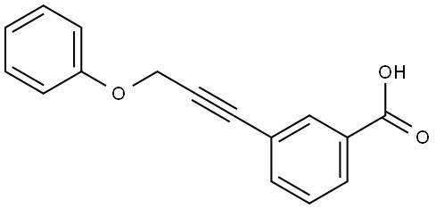 3-(3-Phenoxy-1-propyn-1-yl)benzoic acid Structure