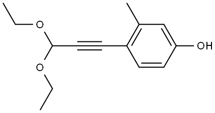 4-(3,3-Diethoxy-1-propyn-1-yl)-3-methylphenol Structure