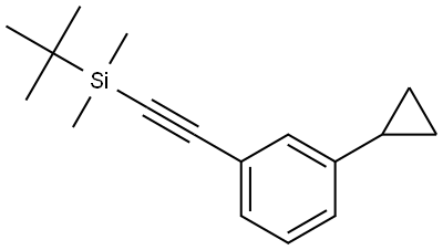 1-Cyclopropyl-3-[2-[(1,1-dimethylethyl)dimethylsilyl]ethynyl]benzene Structure