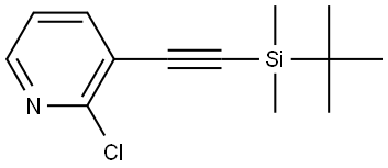 2-Chloro-3-[2-[(1,1-dimethylethyl)dimethylsilyl]ethynyl]pyridine Structure