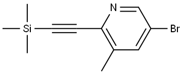 5-bromo-3-methyl-2-((trimethylsilyl)ethynyl)pyridine Structure