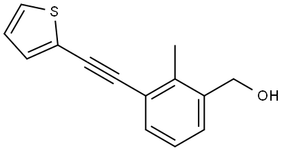 2-Methyl-3-[2-(2-thienyl)ethynyl]benzenemethanol Structure