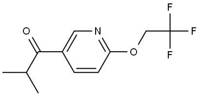 2-methyl-1-(6-(2,2,2-trifluoroethoxy)pyridin-3-yl)propan-1-one Structure