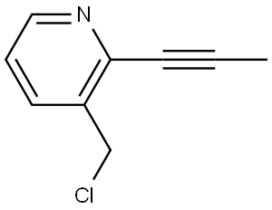 3-(chloromethyl)-2-(prop-1-yn-1-yl)pyridine Structure