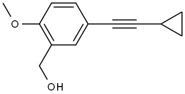 5-(2-Cyclopropylethynyl)-2-methoxybenzenemethanol Structure